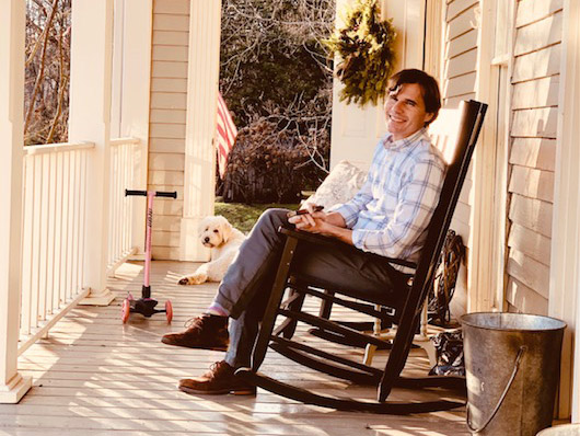 Christopher E. Smith on the porch