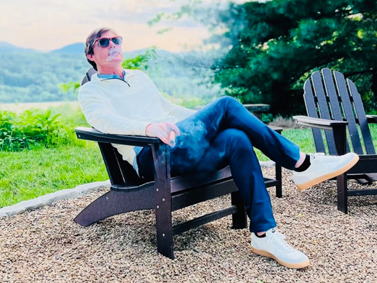 Christopher E. Smith relaxing